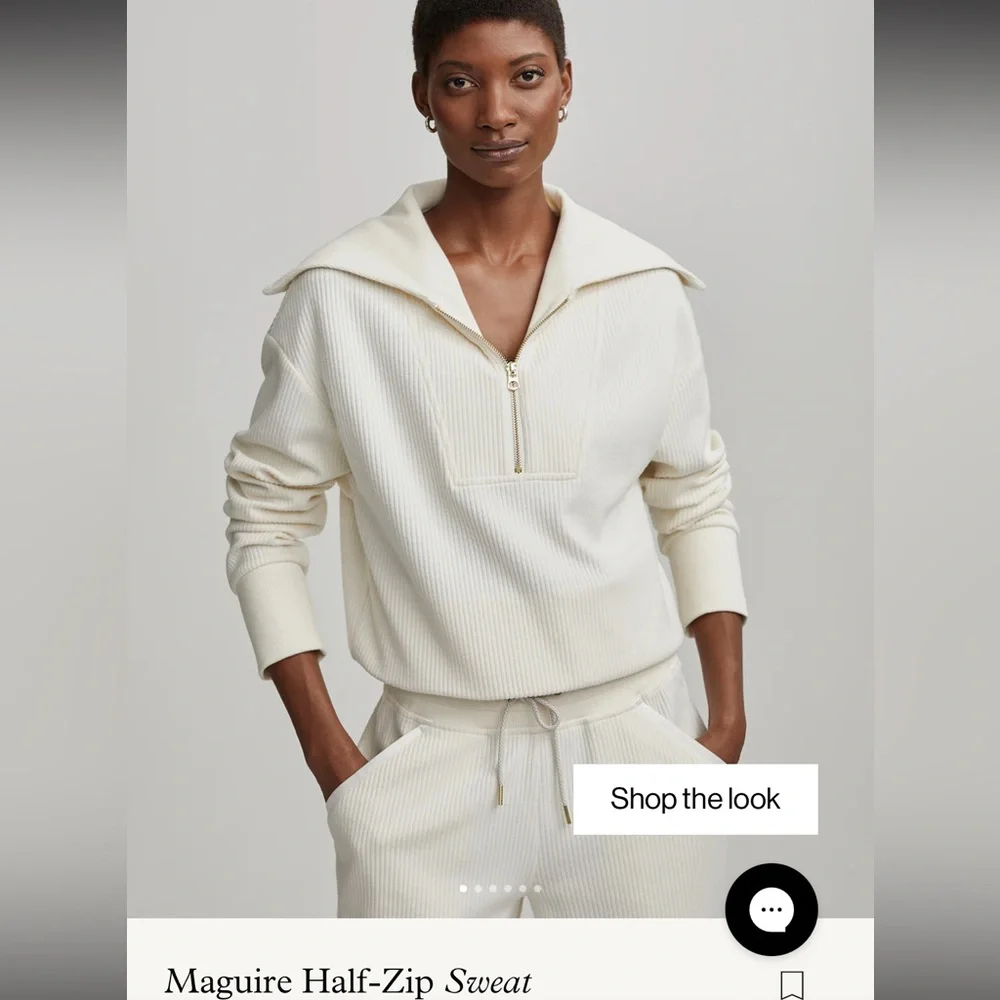 Varley NWT Women’s Maguire Half Zip Sweater Egret Cream Sz XS - Picture 3 of 13